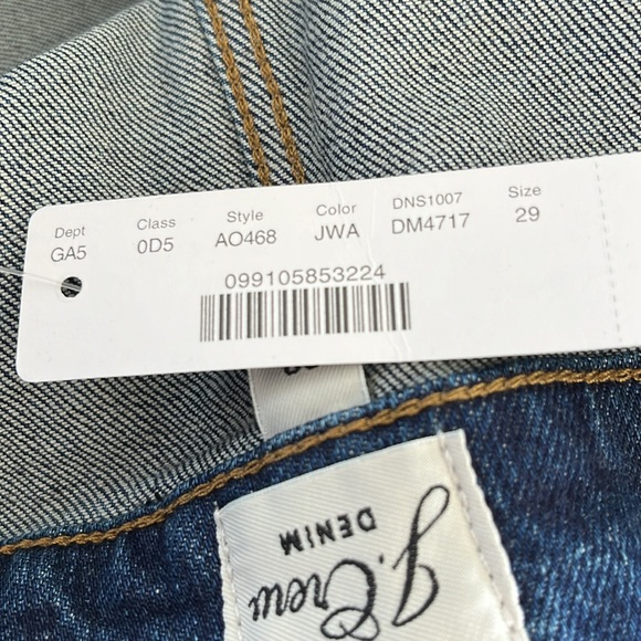 J.Crew Button Front Skirt-Dark Jean Wash- NWT- Size 29 - Picture 6 of 6